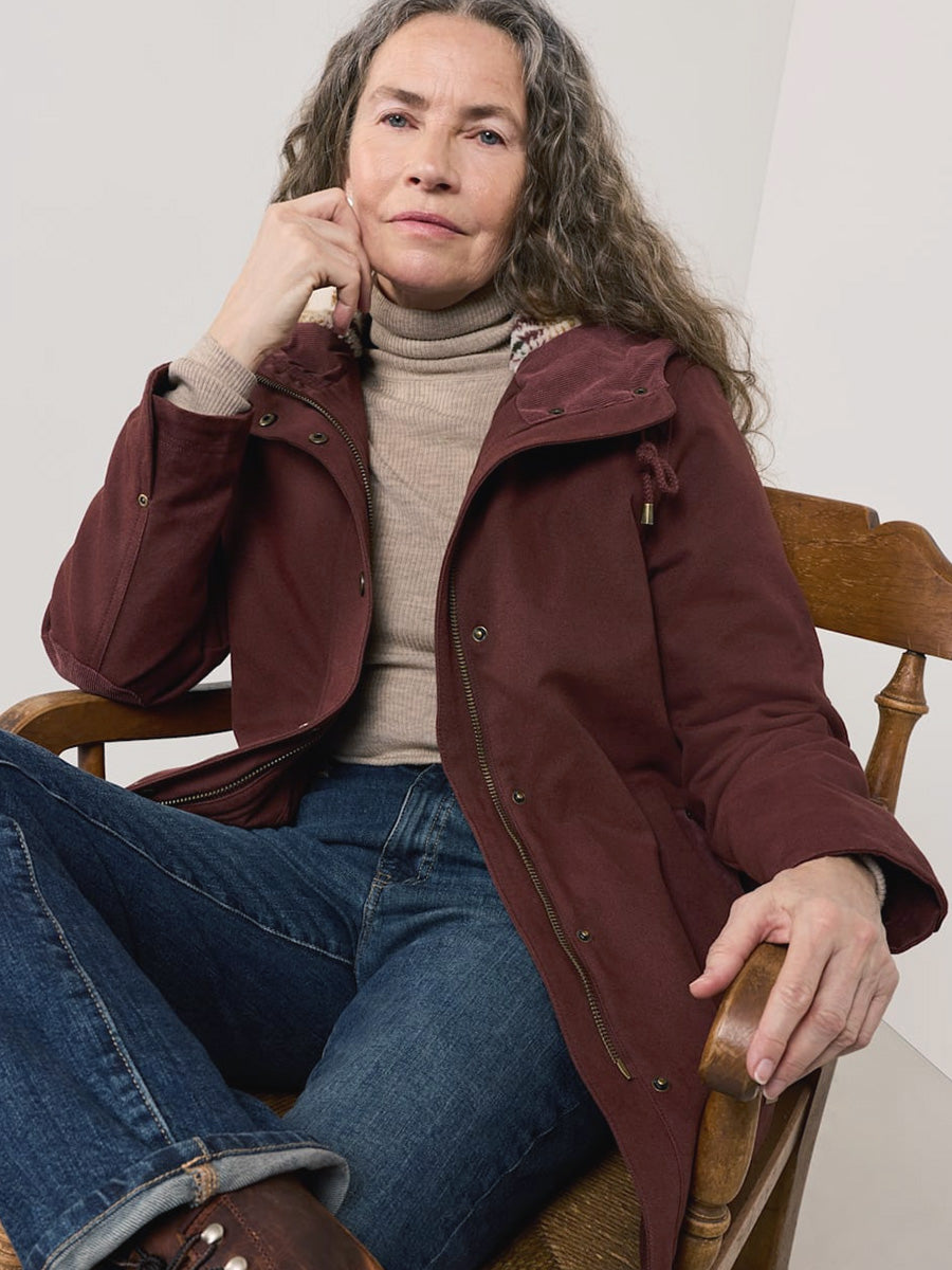 Cedar Creek Canvas Parka - Raisin