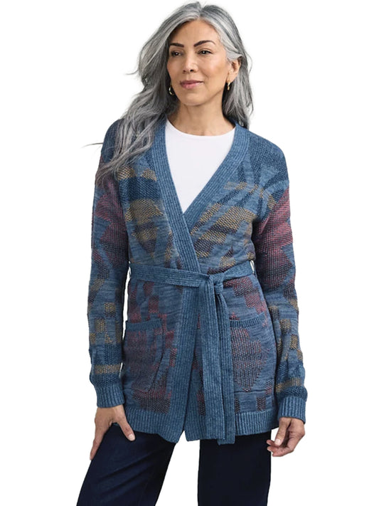 Cheyenne Cotton Cardigan - Blue Mix