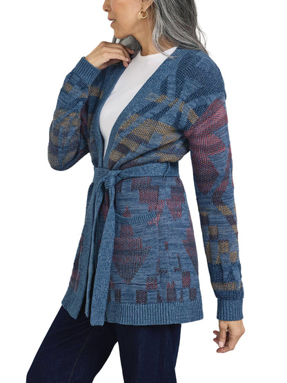 Cheyenne Cotton Cardigan - Blue Mix