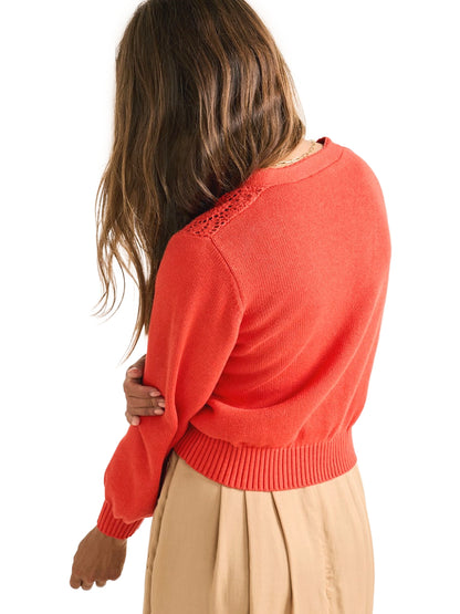 Crochet Cotton Cardigan - Poppy