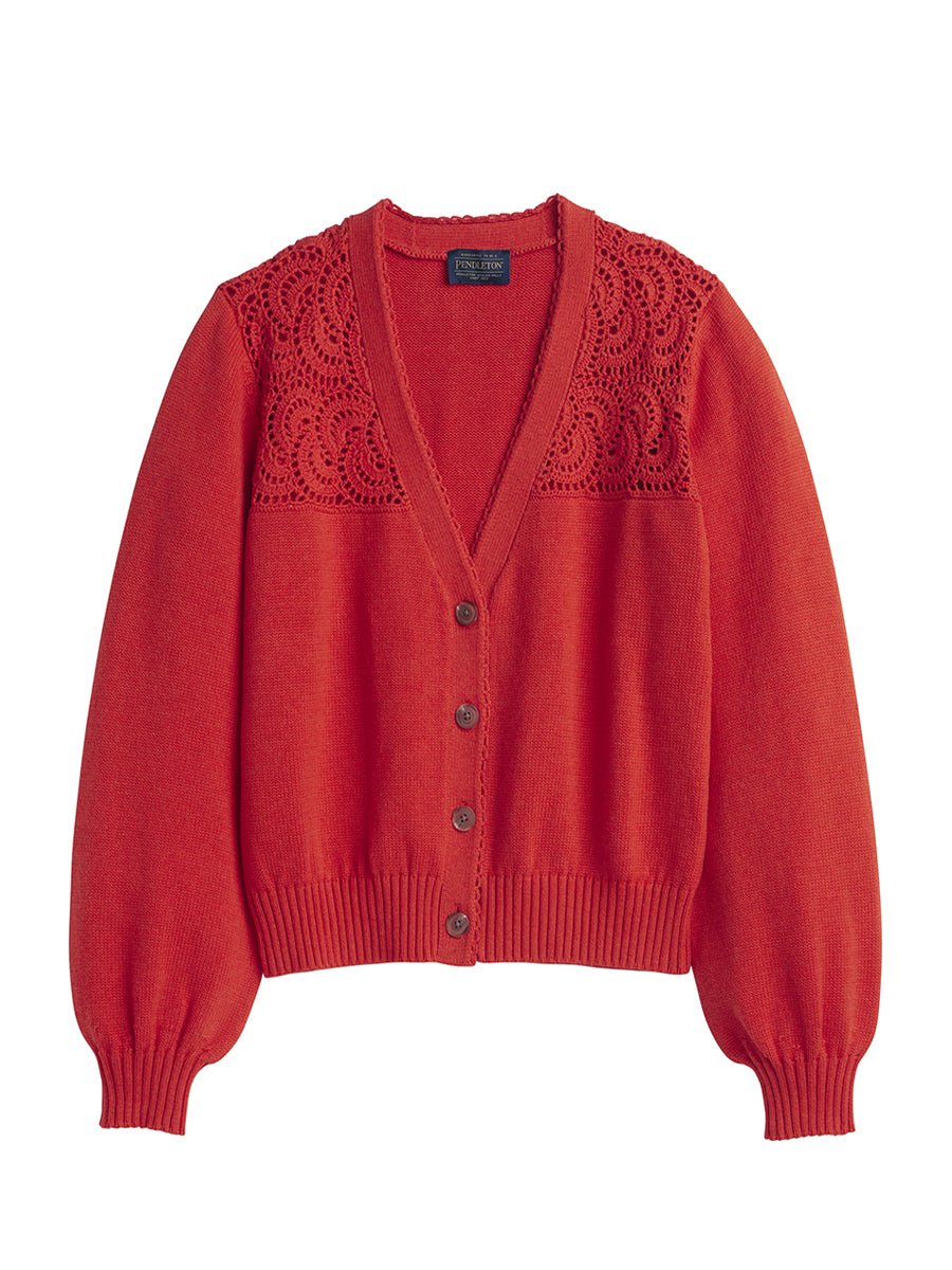 Crochet Cotton Cardigan - Poppy