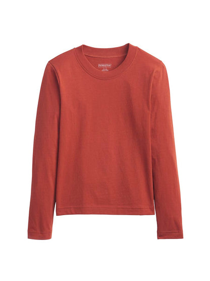 Deschutes Crew Neck Long Sleeve Tee - Red
