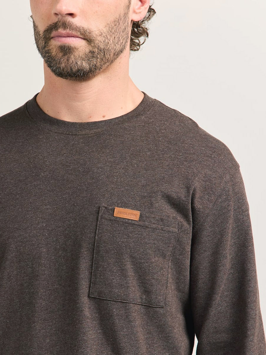 Deschutes Long Sleeve Tee - Brown Heather