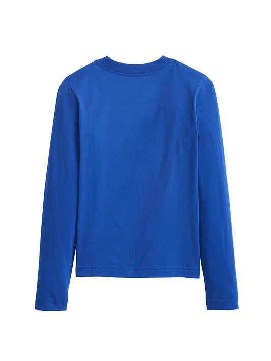 Deschutes Crew Neck Long Sleeve Tee - Cobalt