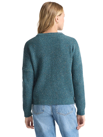 Donegal Eyelet Sweater - Teal