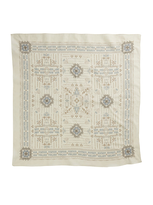 Embroidered Bandana - Laurel Grove Ivory