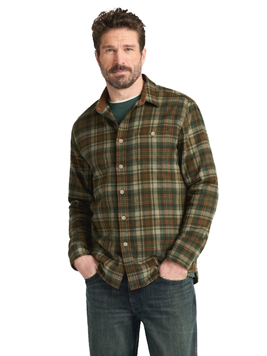 Fremont Flannel Shirt - Olive & Rust Plaid