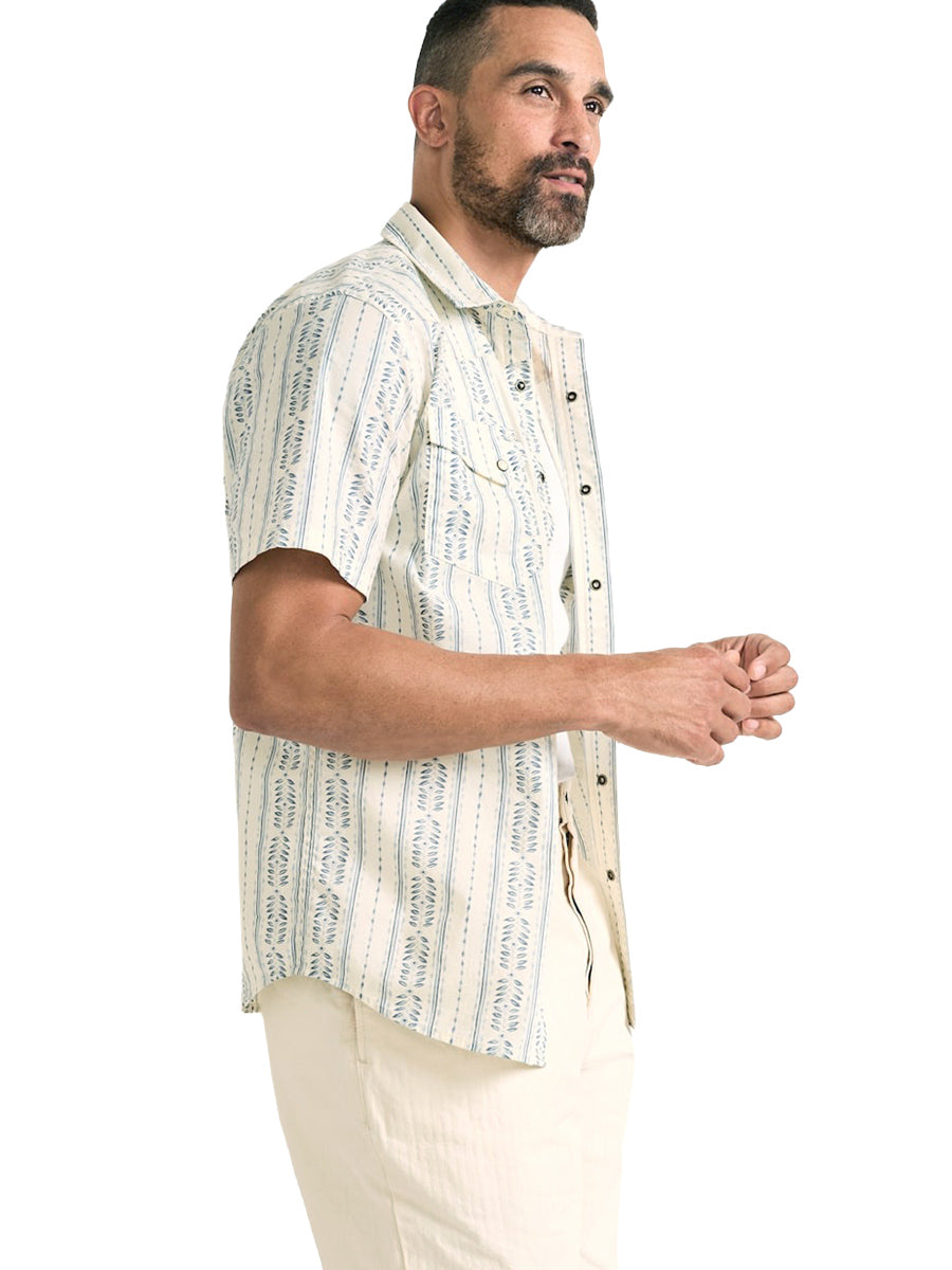 Laramie Short Sleeve Snap-Front Shirt - Laurel Grove Stripe
