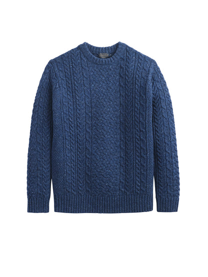 Men's Fisherman Crew - Navy Donegal