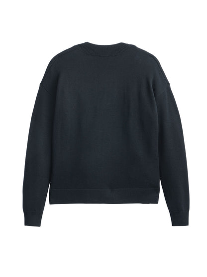 Merino V-Neck Sweater - Black