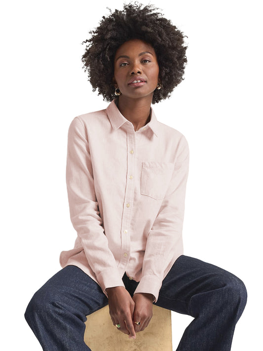 Relaxed Flannel Shirt - Soft Rose