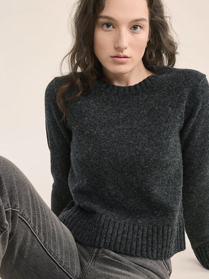 Women's Shetland Crewneck Sweater - Black