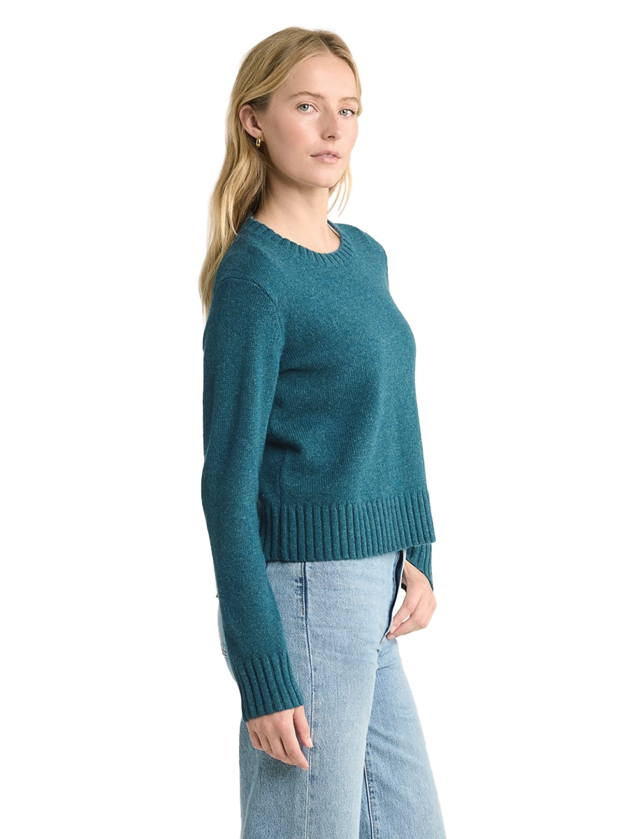 Women's Shetland Crewneck Sweater - Deep Teal