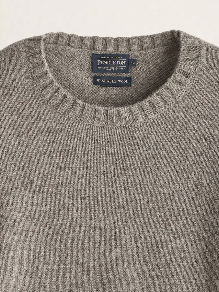 Shetland W Crewneck - Stone Heather