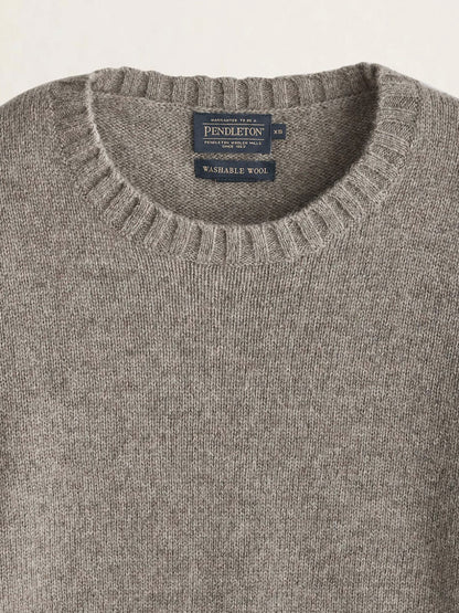 Shetland W Crewneck - Stone Heather