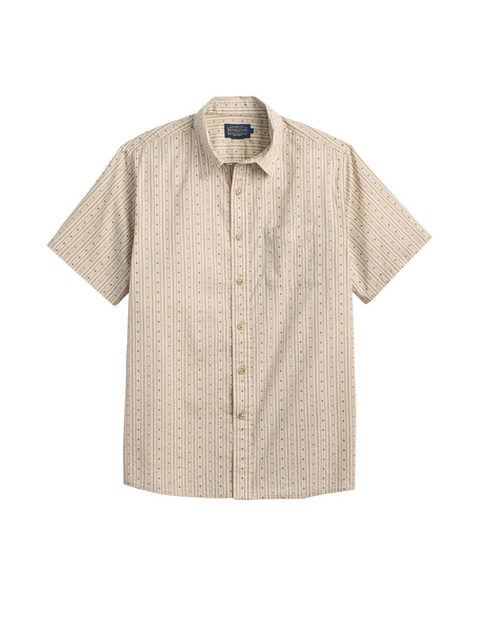 Shoreline Shirt - Harding Stripe Ecru