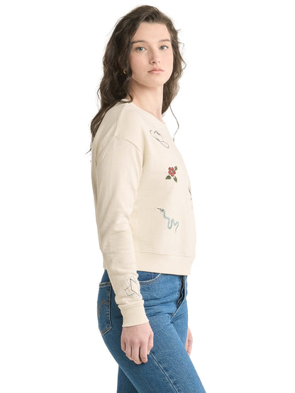 Souvenir Terry Crewneck Sweatshirt - Ivory