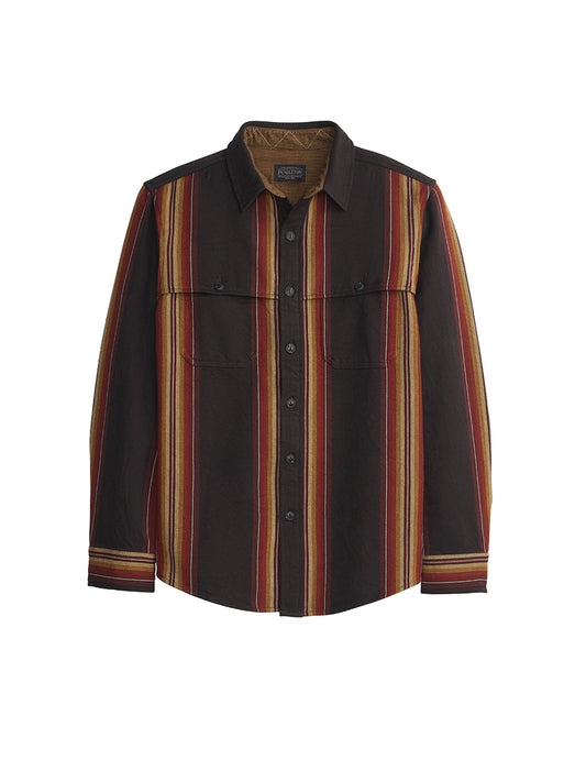 Weston Flannel Shirt - Brown Multi Stripe