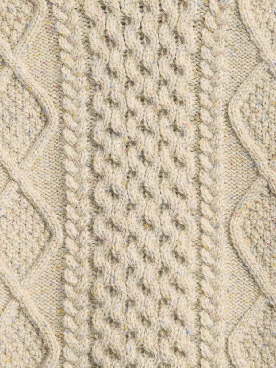 Women's Fisherman Sweater - Tan Donegal