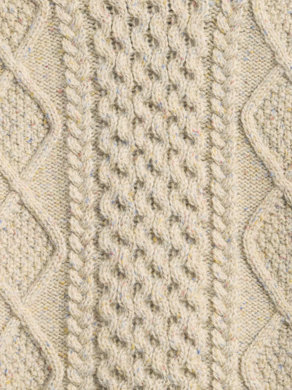 Women's Fisherman Sweater - Tan Donegal