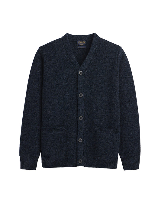 Wool Cardigan - Indigo Heather