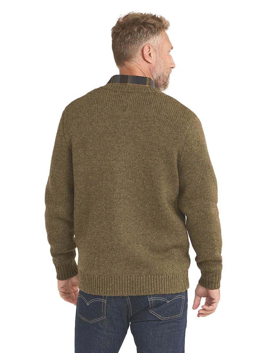 Wool Classic Cardigan - Moss Heather