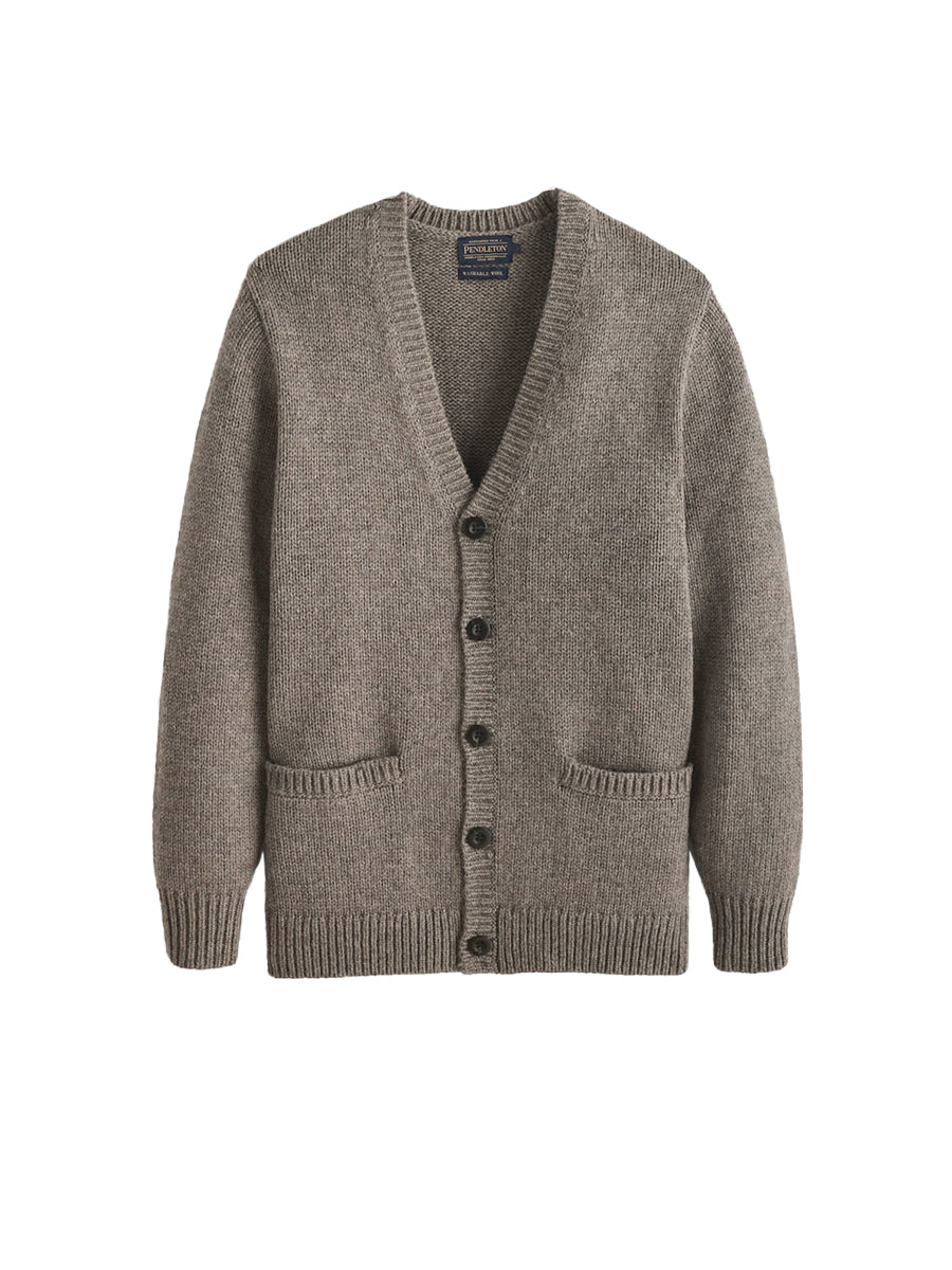 Wool Classic Cardigan - Stone Heather