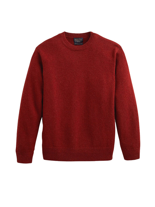 Wool Crew Sweater - Chili Red