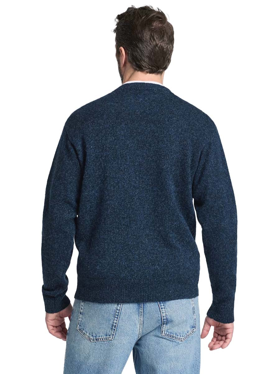 Wool Crew Sweater - Indigo Heather