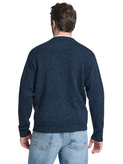 Wool Crew Sweater - Indigo Heather