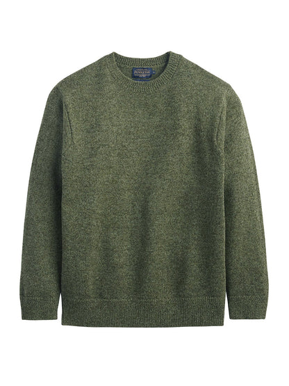 Wool Crew Sweater - Olive Heather