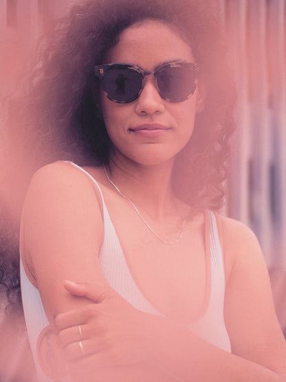 Nikol Sunglasses - Coral Tortoise & Dark Smoke