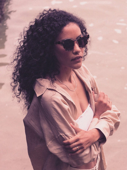 Nikol Sunglasses - Coral Tortoise & Dark Smoke