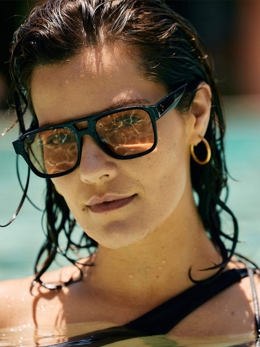 Rifka Sunglasses - Recycled Black & Spritz