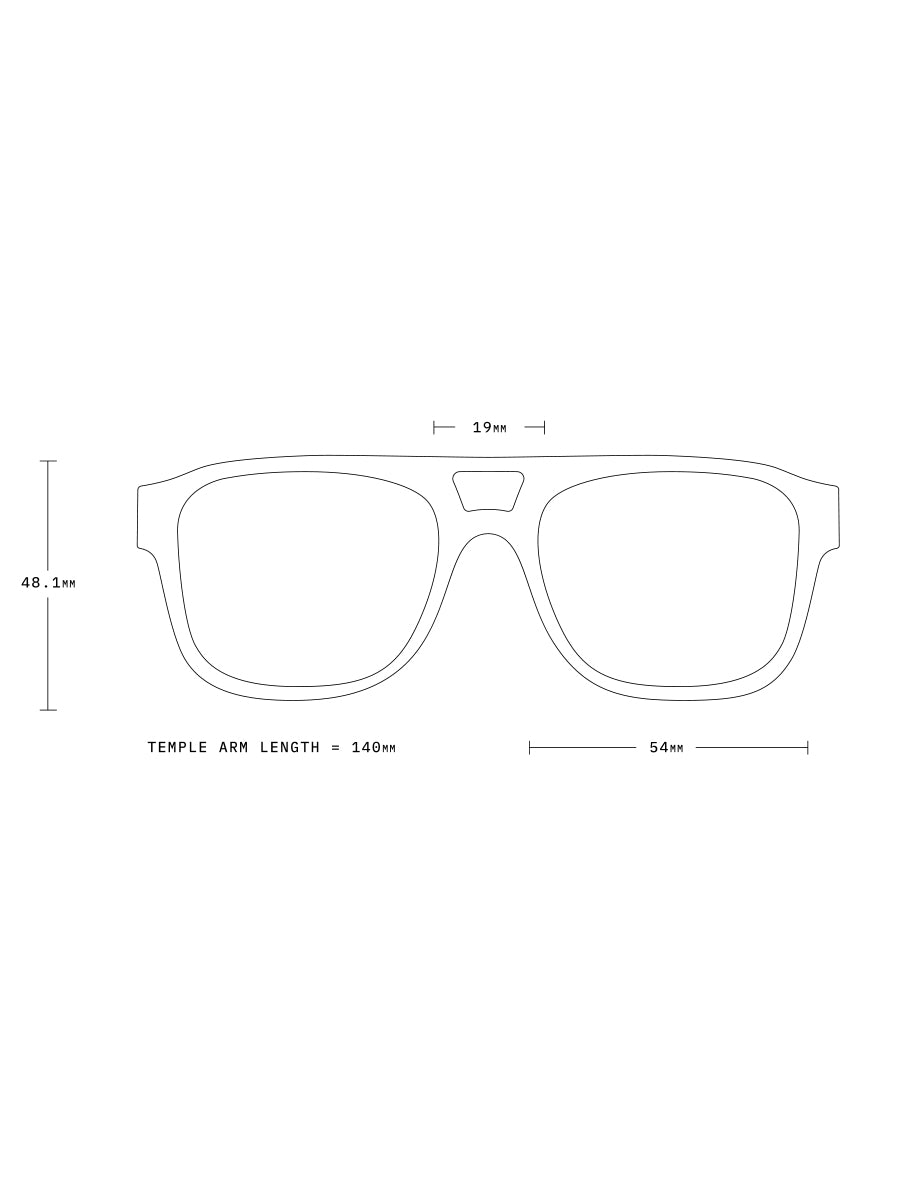 Rifka Sunglasses - Recycled Black & Spritz