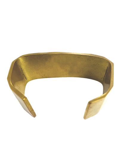 1" Angled Brass Cuff - Brushed