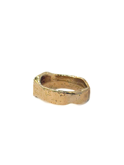 Sand-Cast Signet Ring - Bronze