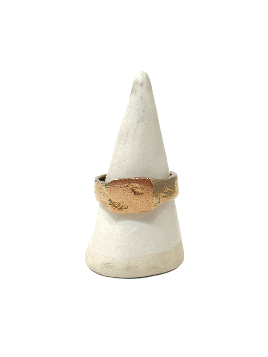 Sand-Cast Signet Ring - Bronze