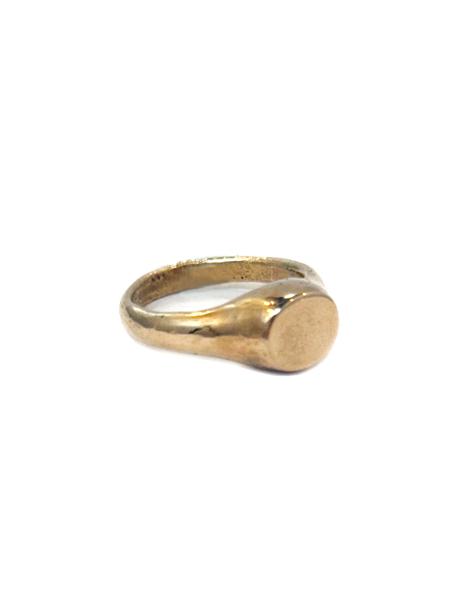 Round Bronze Signet Ring