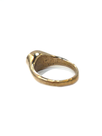 Round Bronze Signet Ring