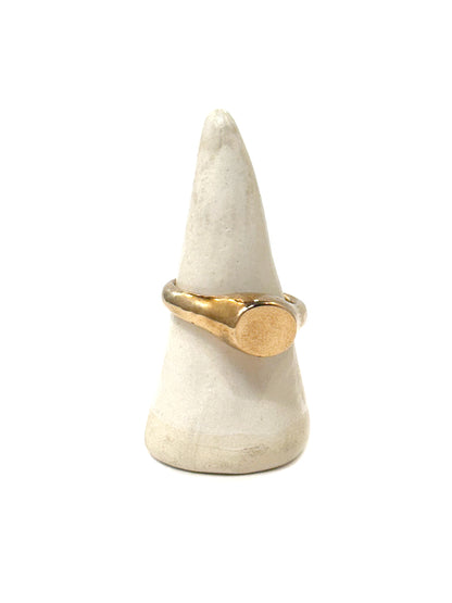 Round Bronze Signet Ring