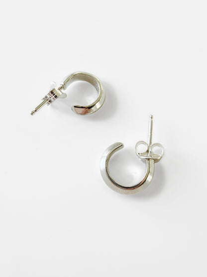Knife-Edge Sterling Silver Mini Hoop Earrings