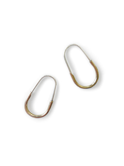 Sterling Silver & Gold Fill Teardrop Earrings - Small