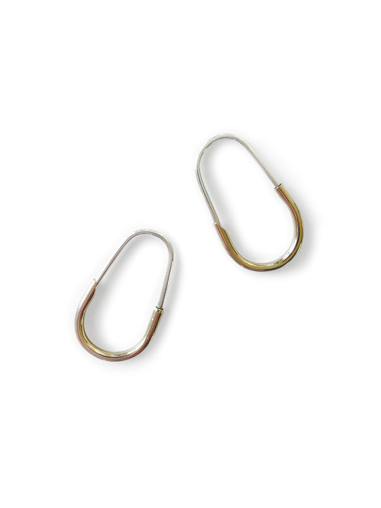 Sterling Silver & Gold Fill Teardrop Earrings - Small