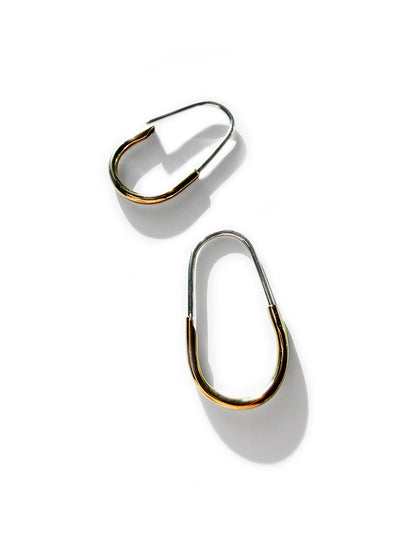 Sterling Silver & Gold Fill Teardrop Earrings - Small