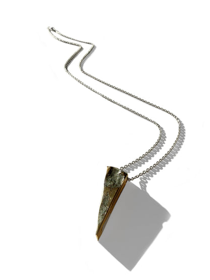 Sculpture Series Medium Bronze Spike Pendant Necklace