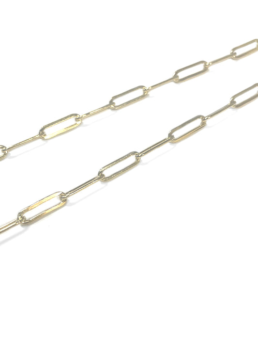 18" Paperclip Chain - Gold Fill