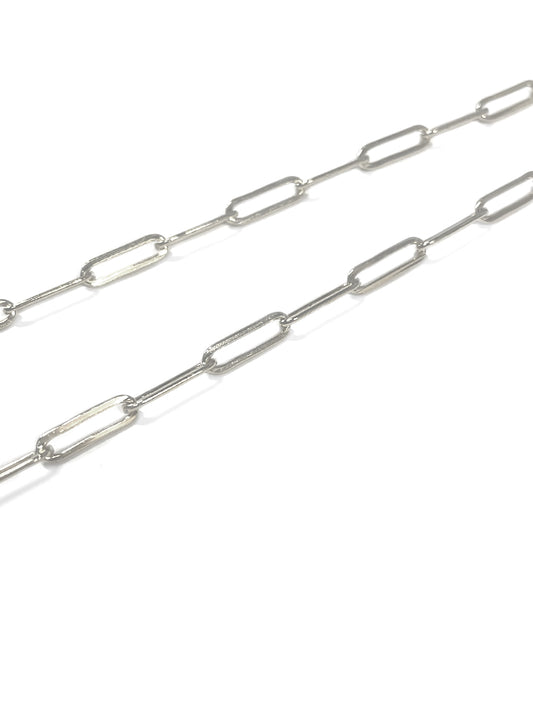 18" Paperclip Chain - Sterling Silver