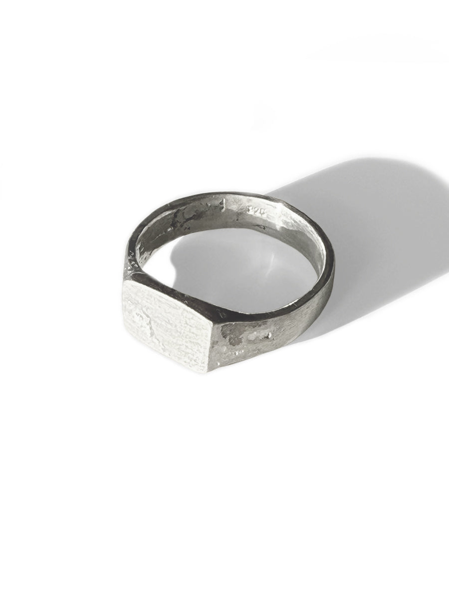 Square Sterling Silver Signet Ring