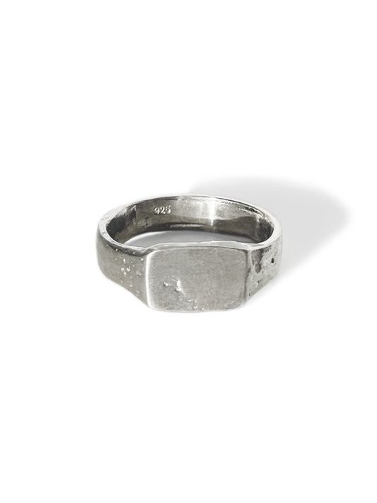 Square Sterling Silver Signet Ring